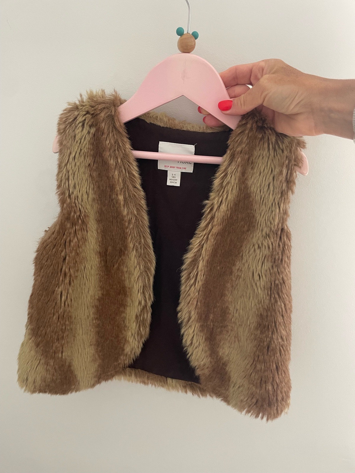 Next Girls Faux Fur Gilet 3-4 years