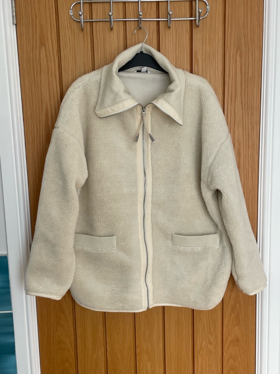 Next Ladies Cream Zip up Fleece