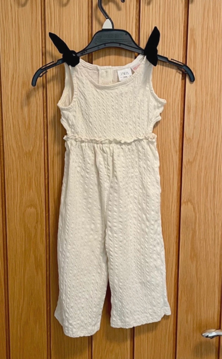 Zara Cream Summer Jumpsuit 18-24months