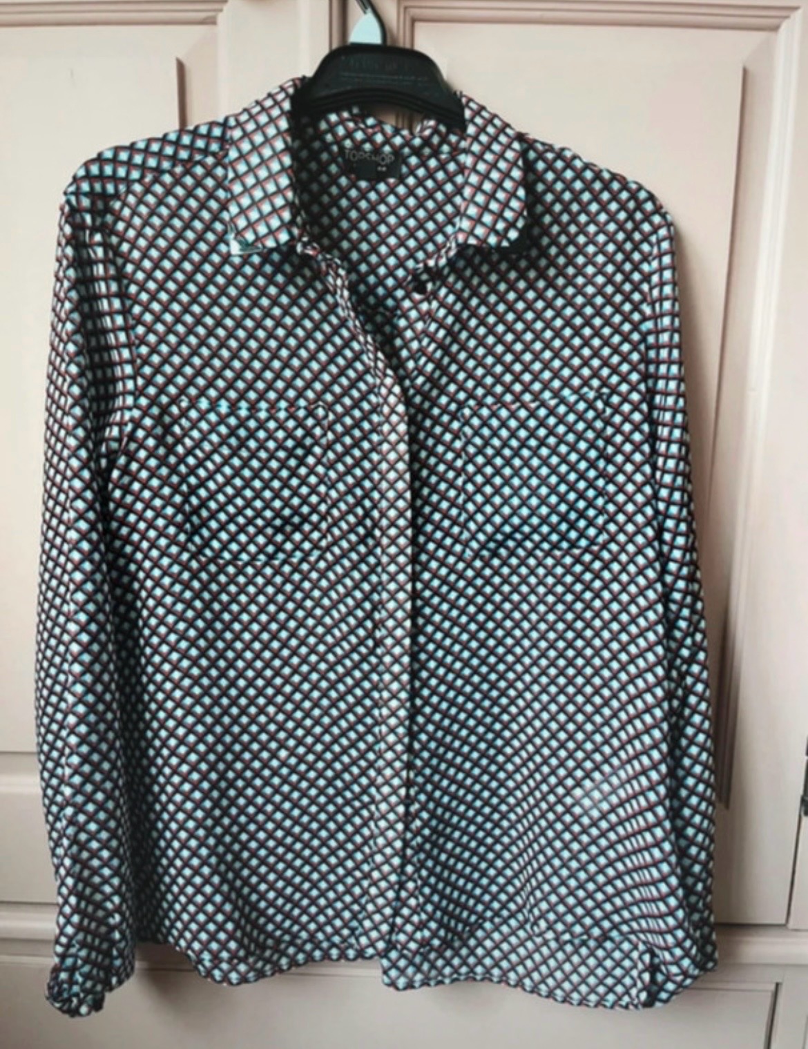 Topshop ladies geometric shirt size 10