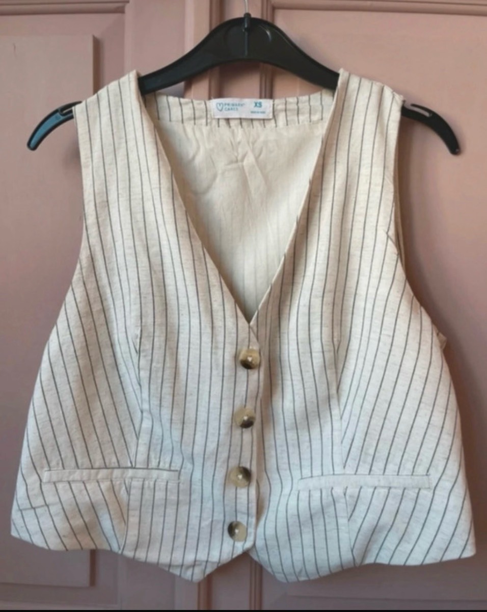 Ladies Pinstripe Waistcoat XS