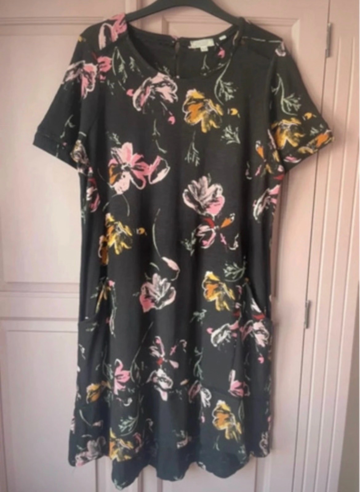 FatFace Black Floral Dress Size 10