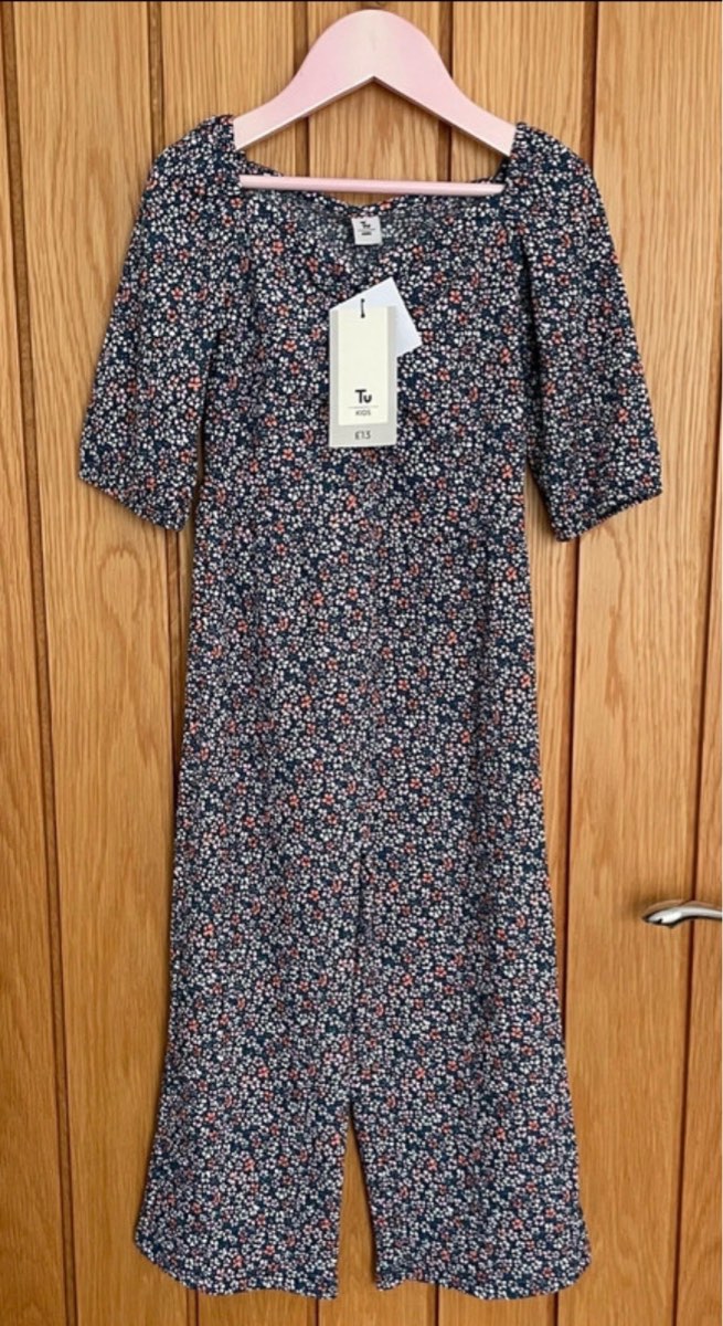 New TU Girls floral Summer Jumpsuit age 5