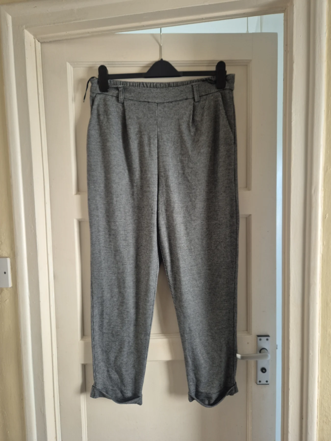 F&F Tailored Houndstooth Turn-Up Trousers UK 14