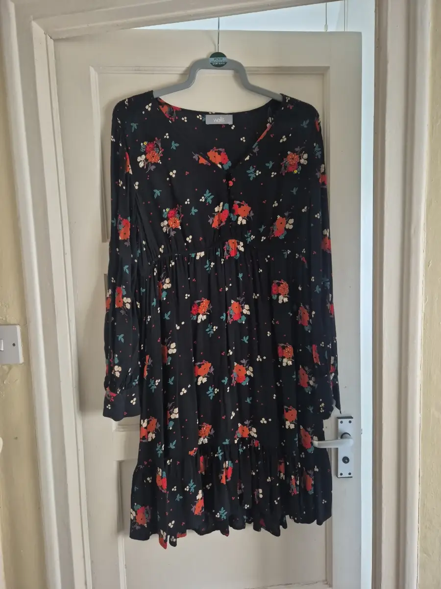 Wallis Womens floral print midi dress|Size Large