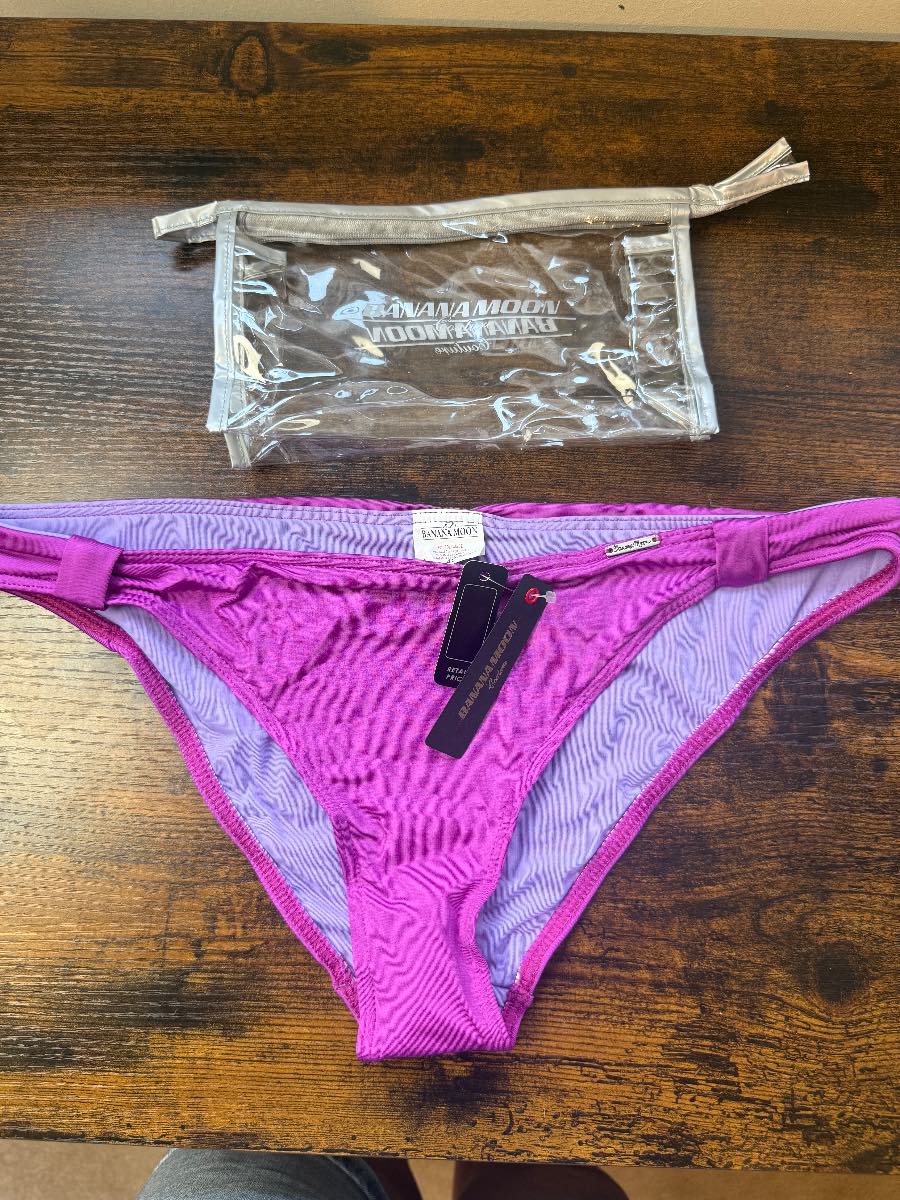 Banana Moon Couture Floria Dazzling Bikini Bottoms UK 14 EU42 Purple Pink BNWT