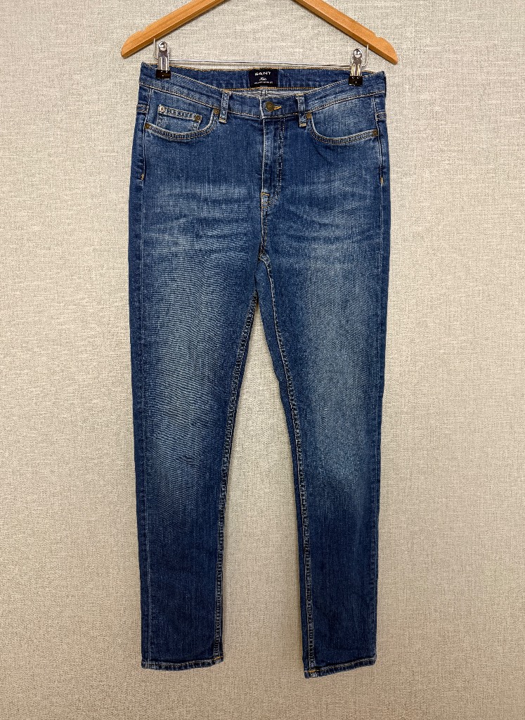 GANT Kate High Waist Skinny Jeans W30 L30 Blue Stretch Denim Mid Wash