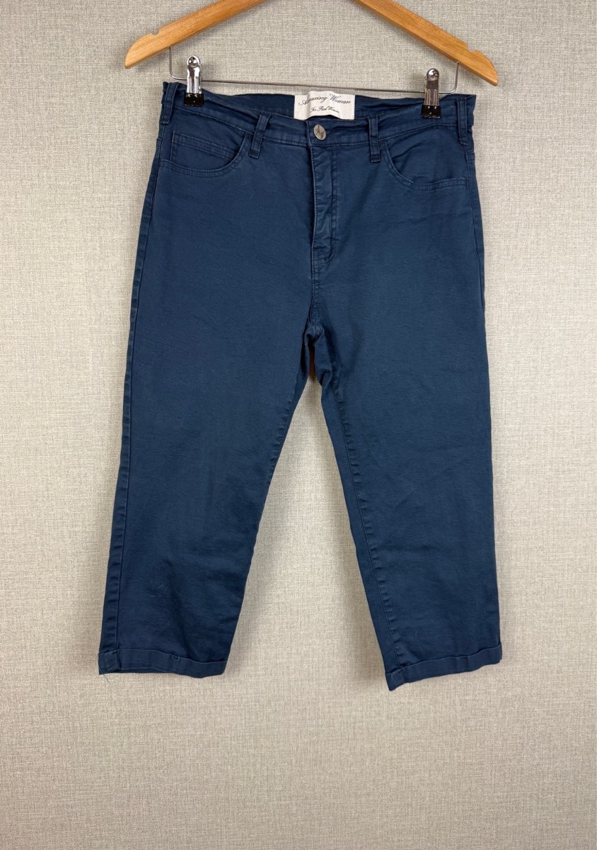 Amazing Woman Moonlight Navy Cropped Capri Jeans UK12 W30