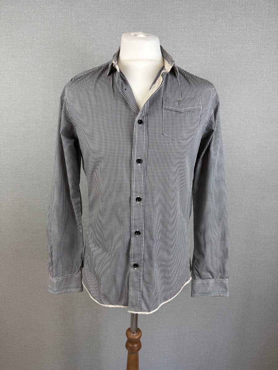 Descendant of Thieves Dres Ladro Black White Gingham Shirt Medium Limited Edition