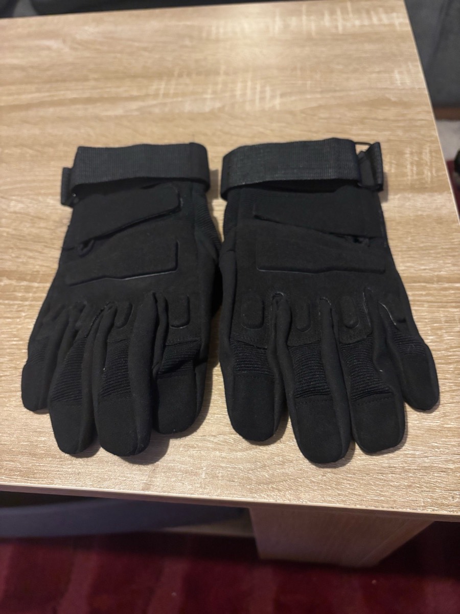 Black Airsoft Tactical Full-Finger Gloves
