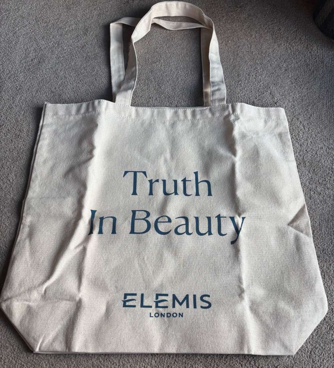 Elemis Truth In Beauty Recycled Cotton Canvas Tote Bag – Cream