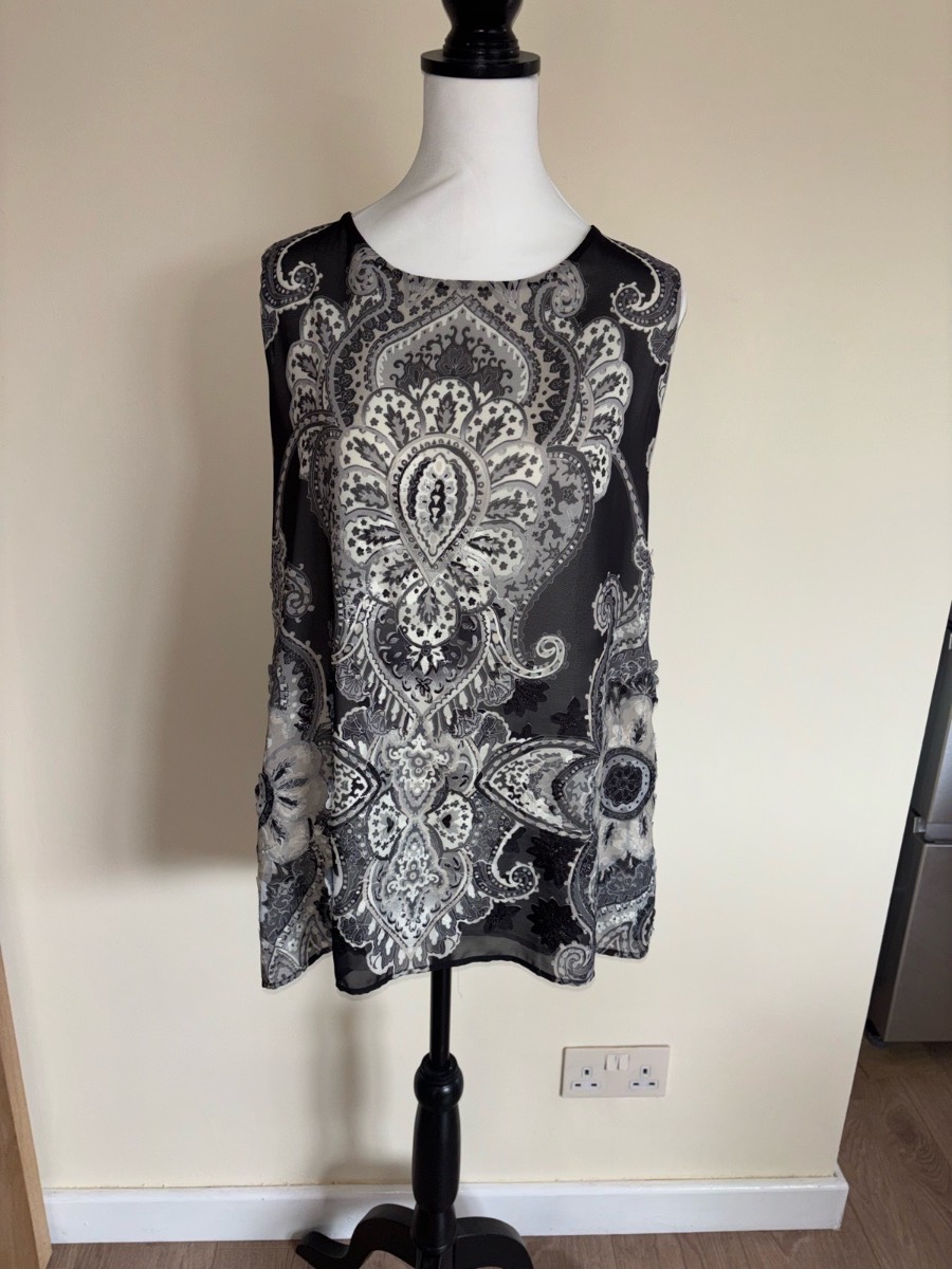 Next Paisley Print Tie-Back Top