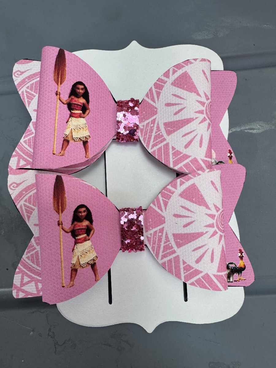 Pink hair bows x 2