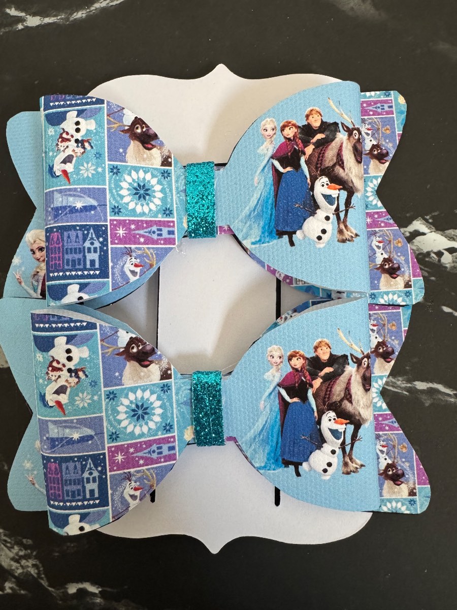 Blue hair bows