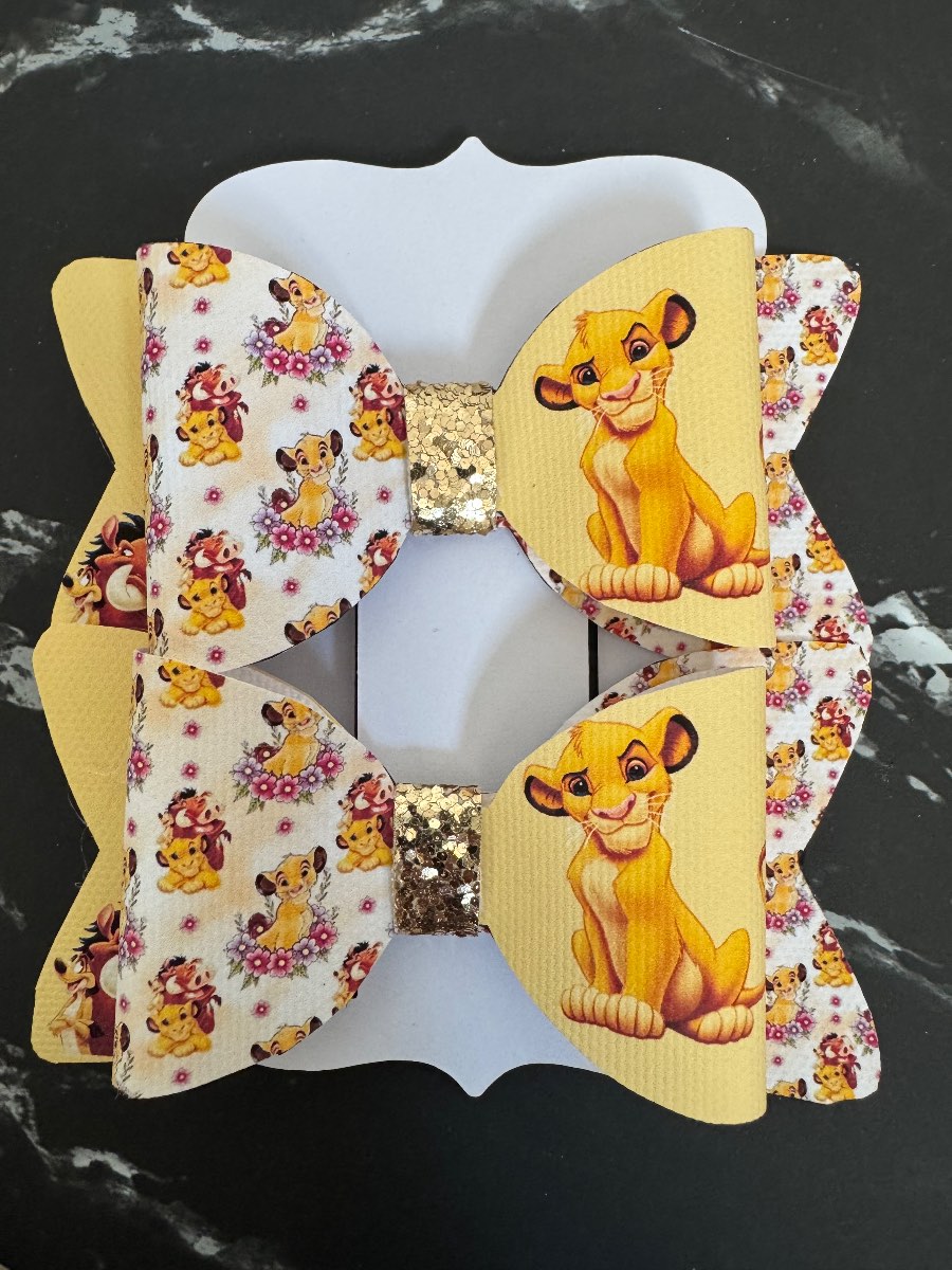 Yellow hair bows x 2