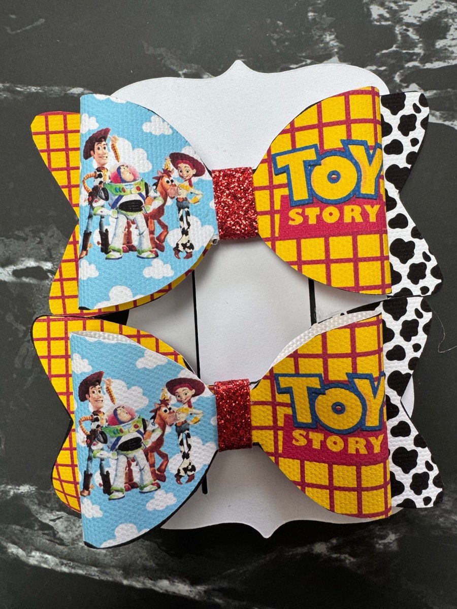 Toy story themed hair bows