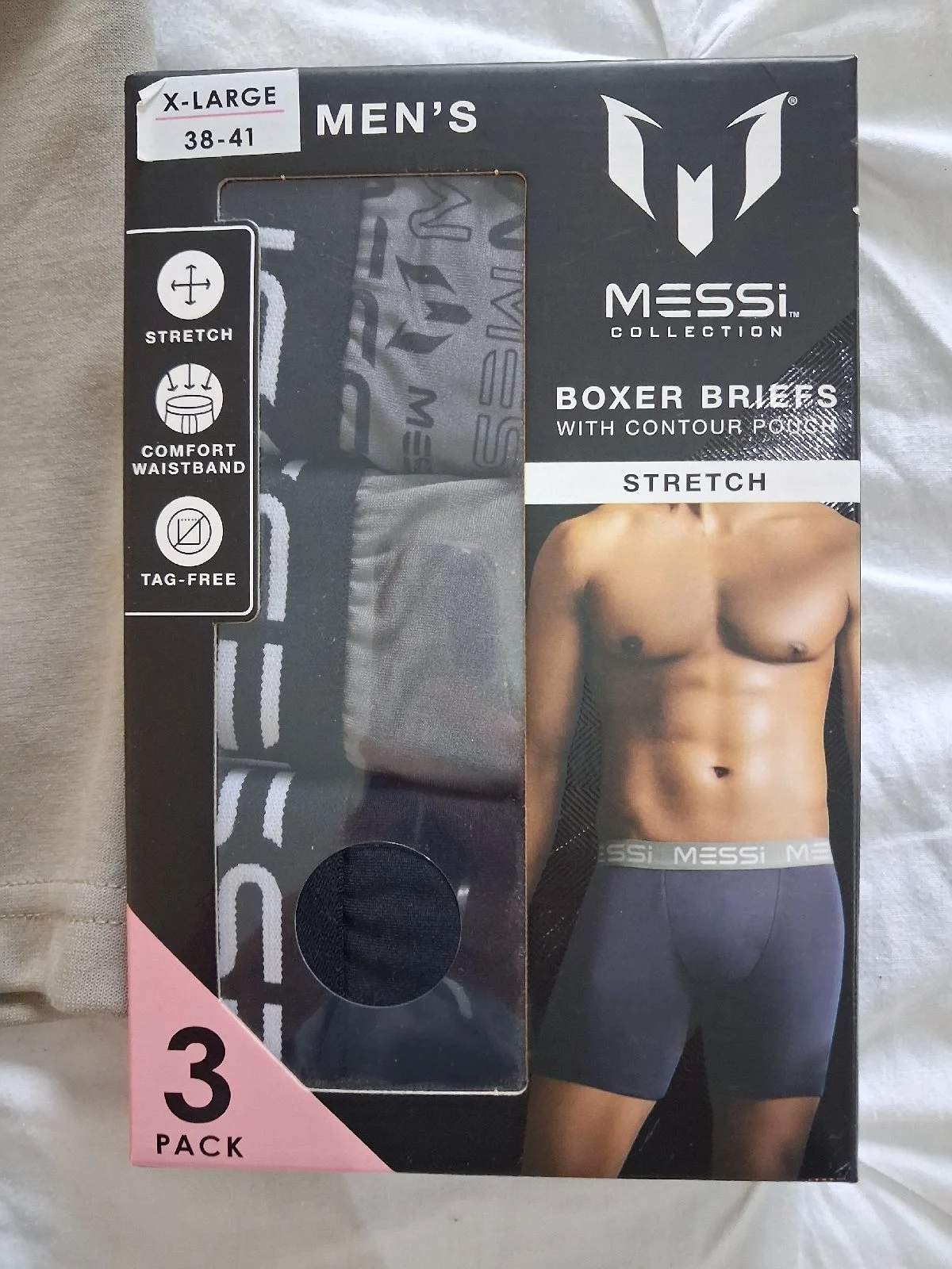 Mens messi boxer shorts, size xl