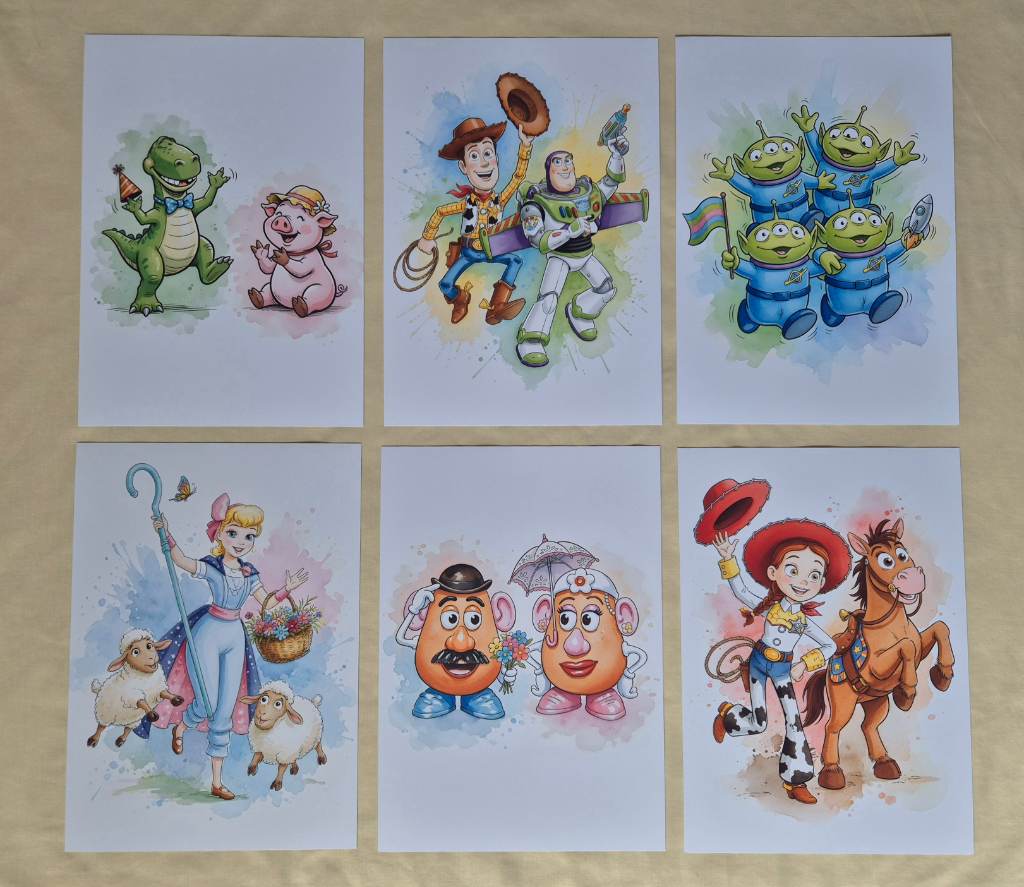 6 x Toy story Art Wall