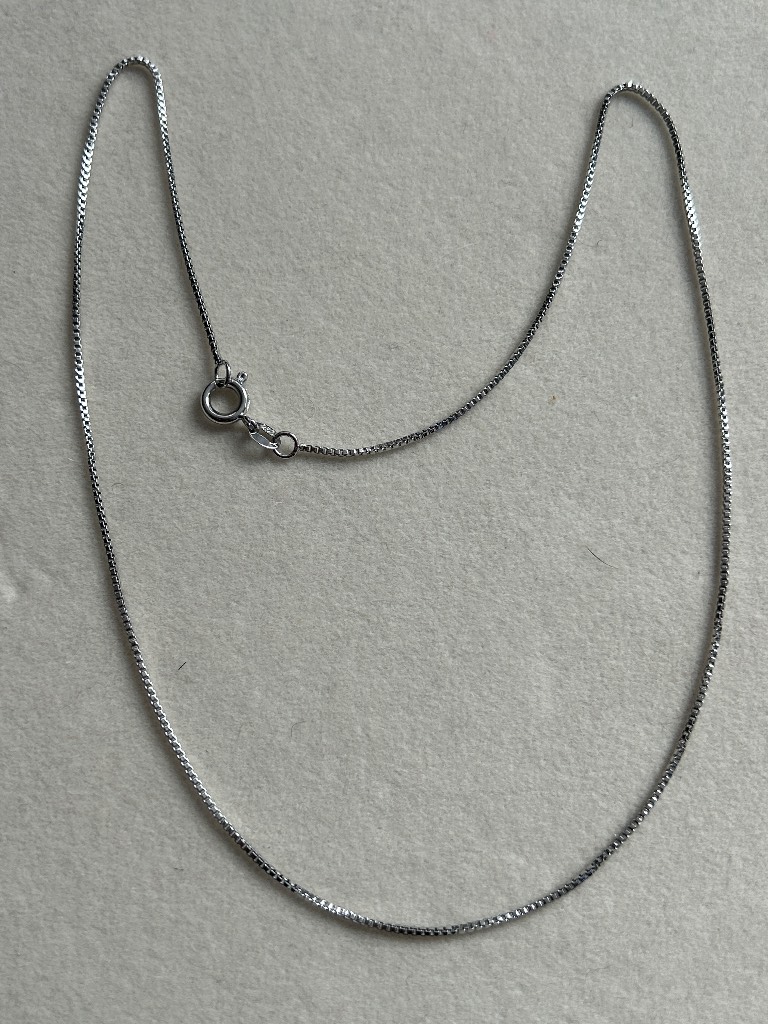 925 Silver Sterling thin box chain necklace