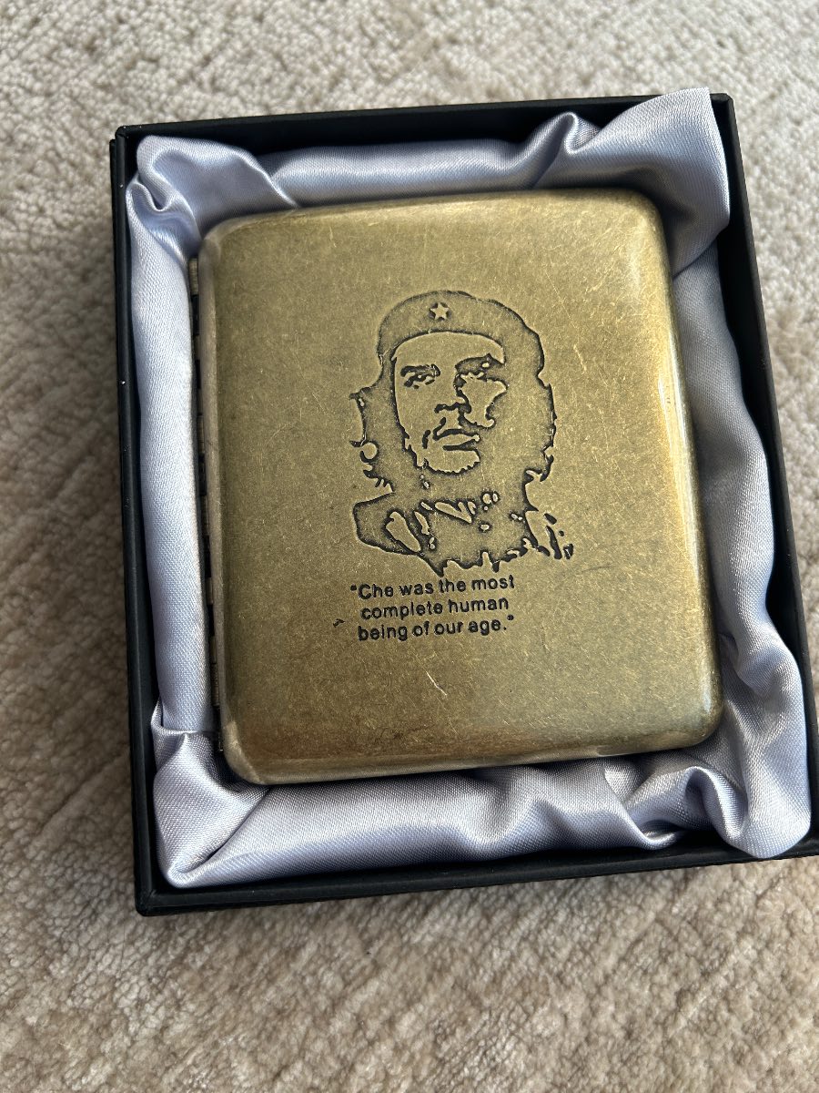 Vintage style Antique Gold cigarette metal case