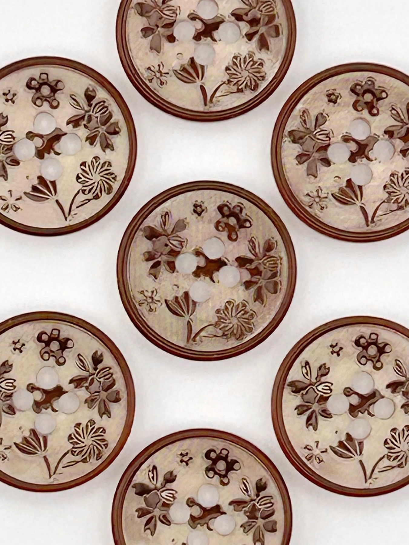 Retro Boho Buttons, 15mm Buttons, Cardigan Buttons, Blouse Buttons, Flower Buttons, Small Buttons
