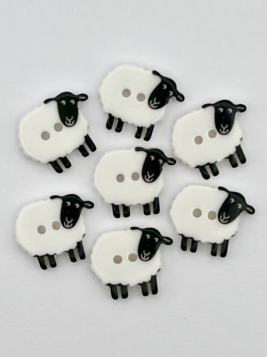 Sheep Buttons, 16mm Cardigan Buttons, Blouse Buttons, Shirt Buttons, Animal Buttons, Small Buttons