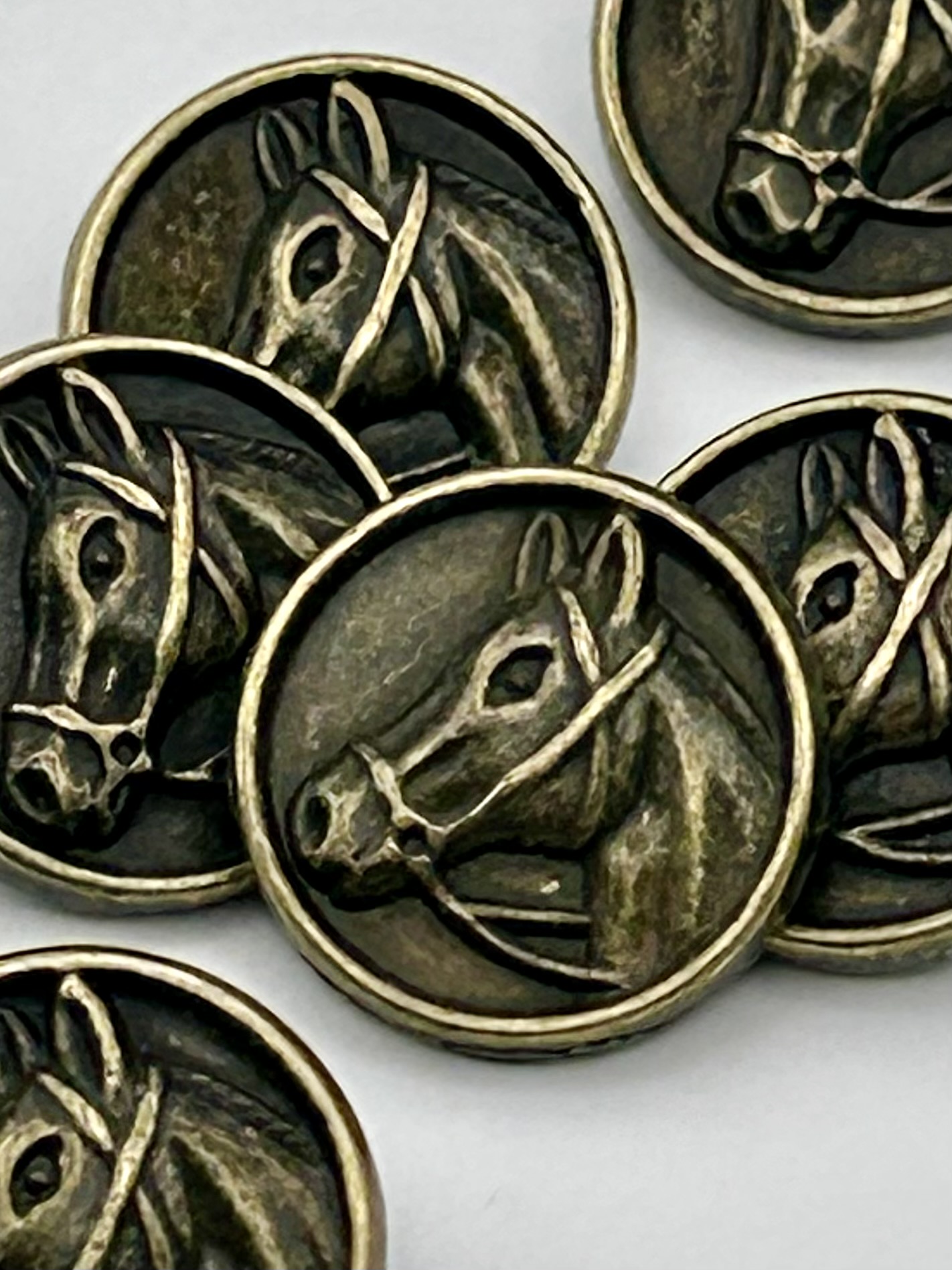 Metal Shank Horse Buttons, 15mm buttons, Cardigan Buttons set, Blazer Buttons, Blouse Buttons, Small