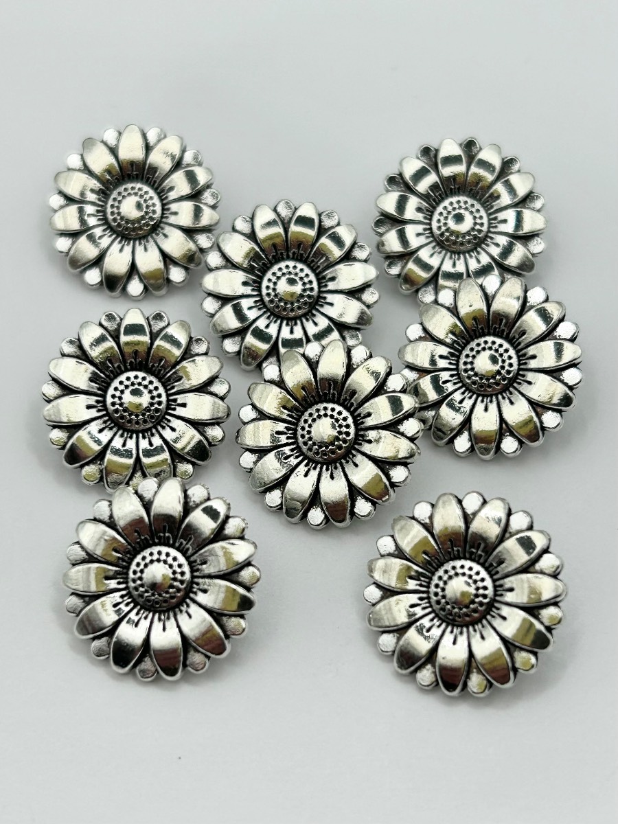 Metal Tibetan Style Shank Buttons, 17mm Cardigan Buttons set, Blazer Buttons, Flower Buttons, Small