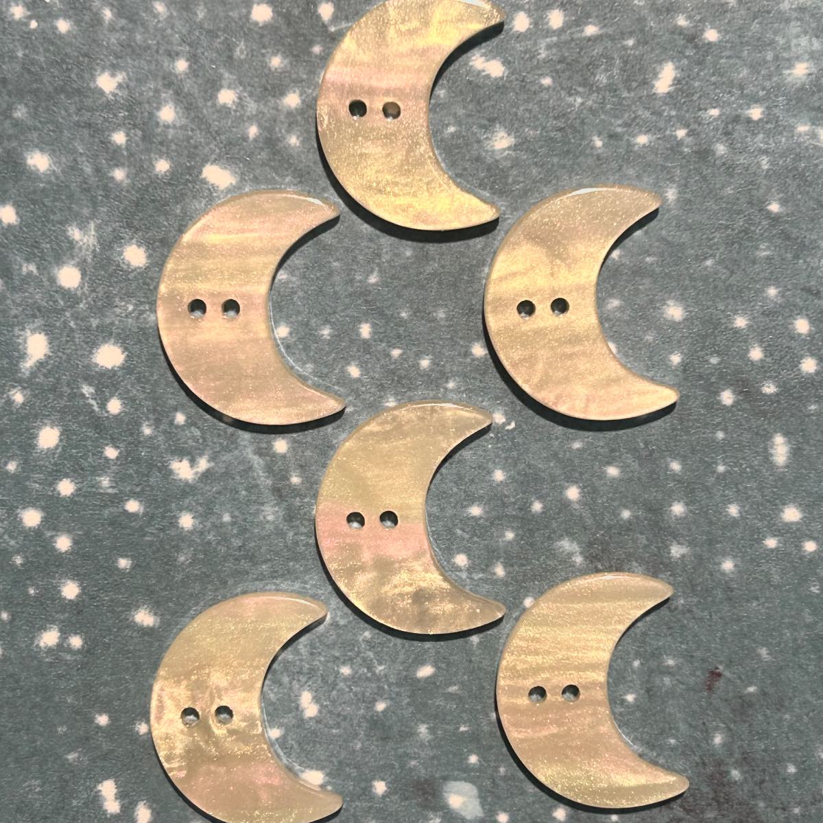 Pearlescent Moon Buttons, 20mm Cardigan Buttons, Blouse Buttons, Medium Buttons, 2 hole buttons set