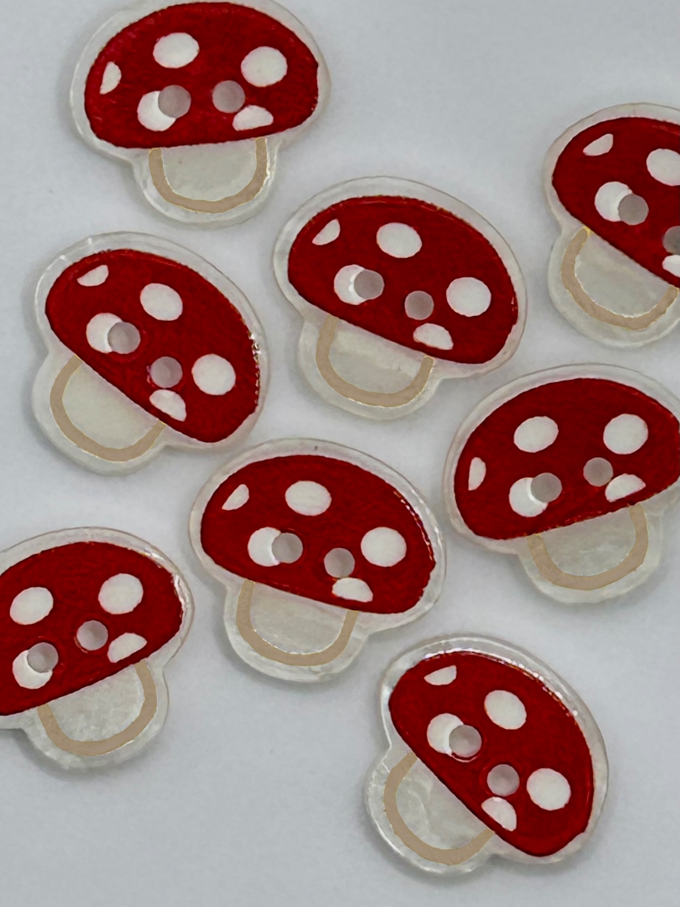 Mushroom Buttons, 15mm Buttons, Cardigan Buttons, Blouse Buttons, Pearlescent Buttons, Small Buttons