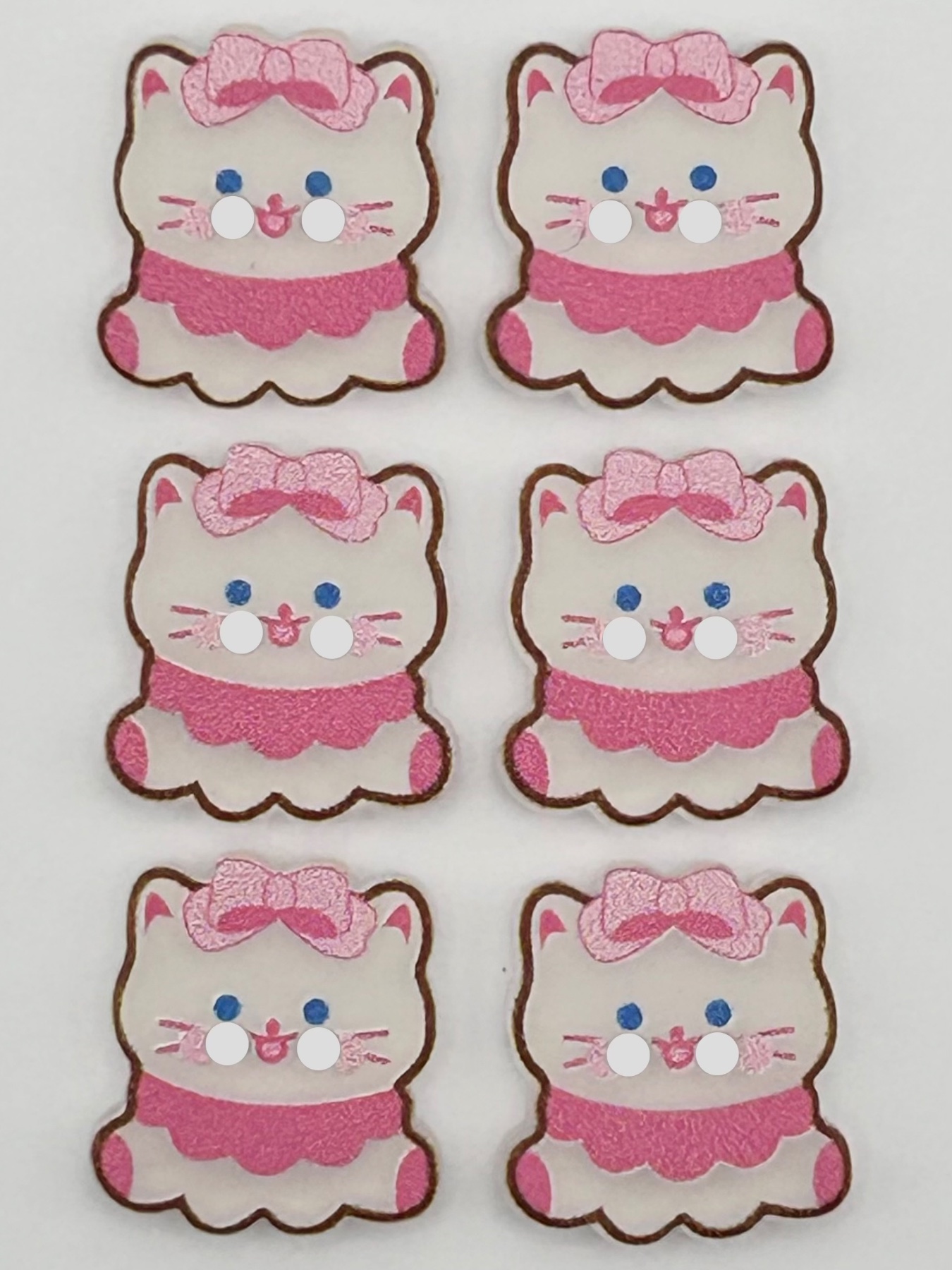 Kitten Buttons, 15mm x 14mm buttons, Cardigan Buttons, Blouse Buttons, Cat Buttons, Small Buttons