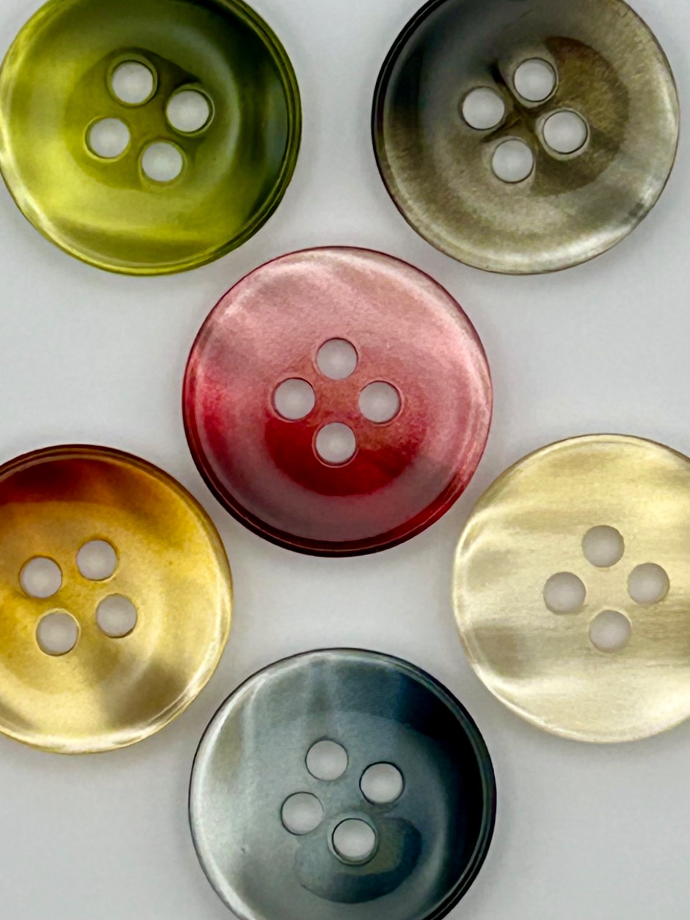 Gradient Colour Buttons, 17.5mm Buttons, Cardigan Buttons set, Coat Buttons, Shiny Medium Buttons