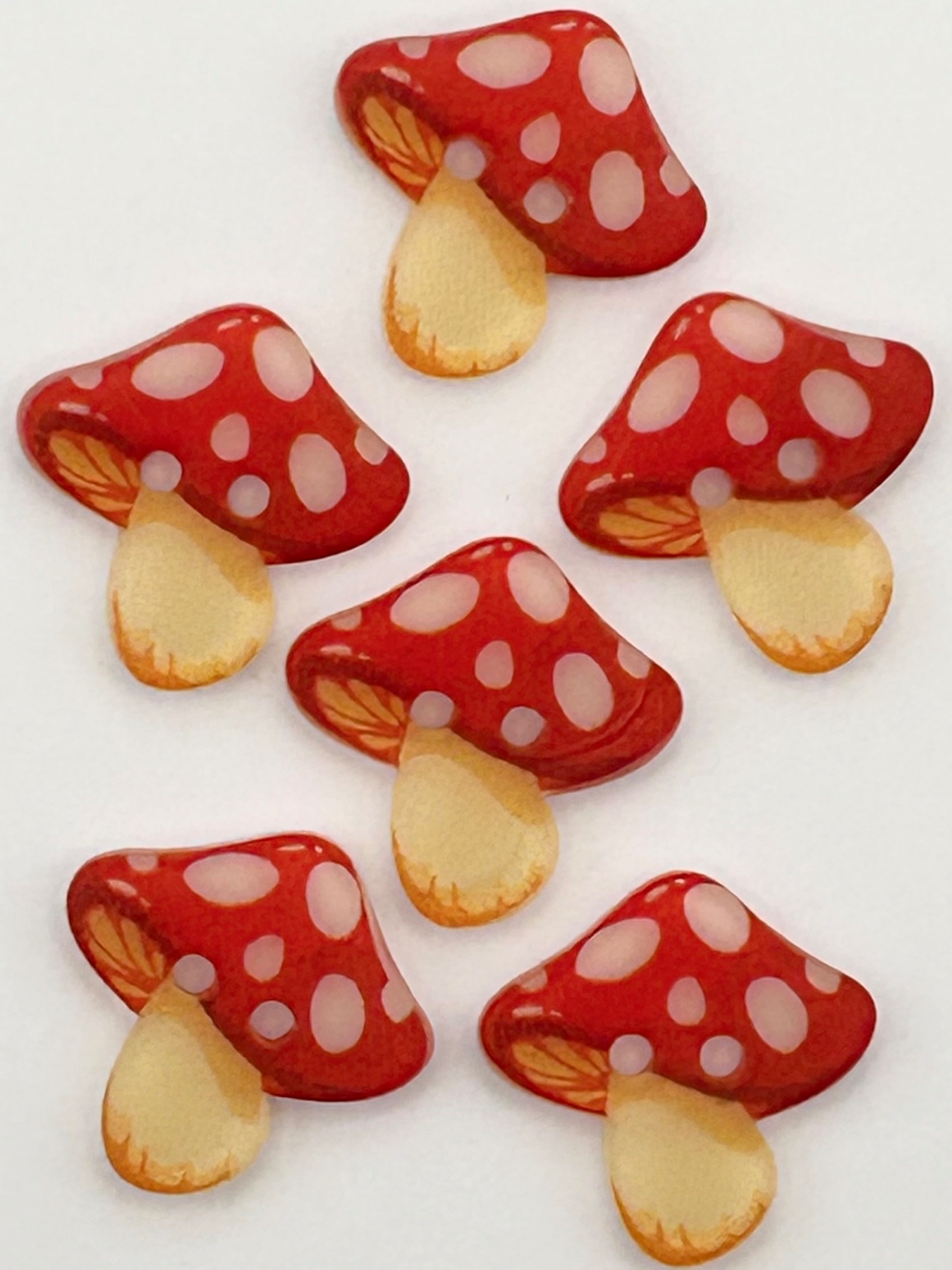 Mushroom Buttons, 15mm Buttons, Cardigan Buttons set, Blouse Buttons, Shirt Buttons, Small Buttons