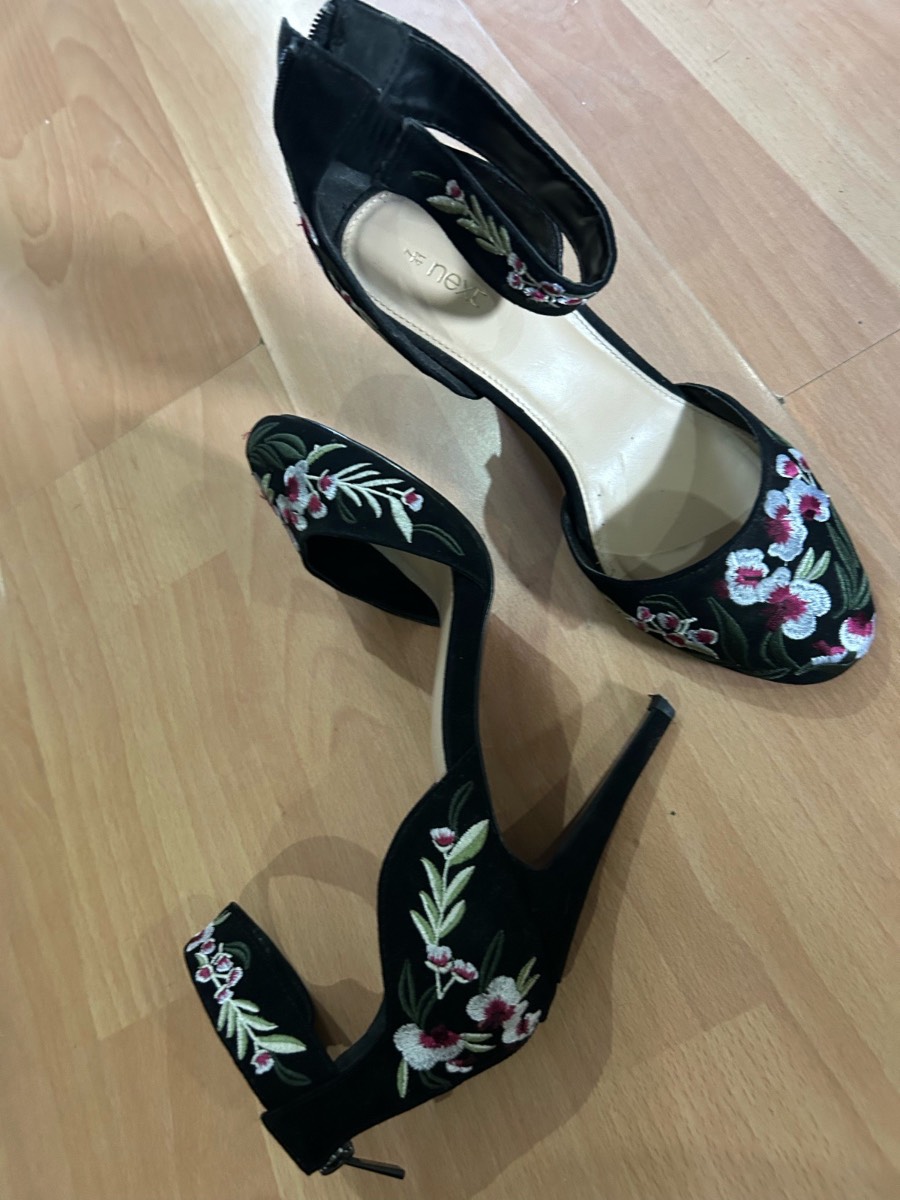 Next embroidery ankle strap shoes size 7