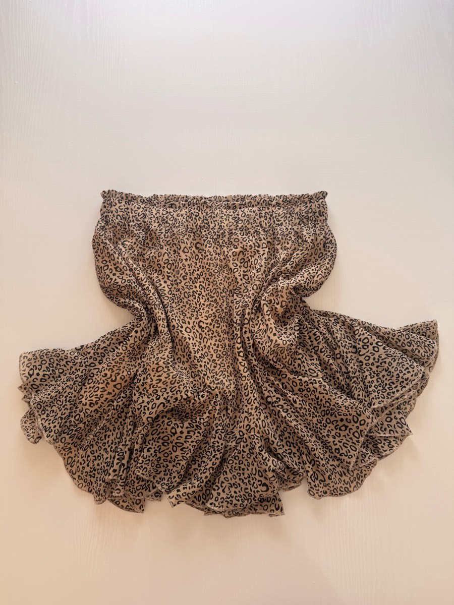 Leopard print fairy core y2k mini skirt grunge vintage