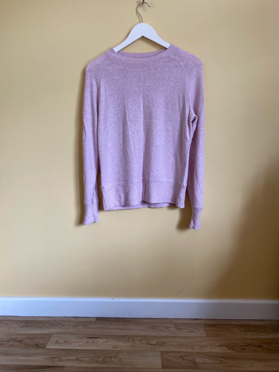 Next Dusty Pink Fine Knit Crew Neck Jumper (Size UK 8)