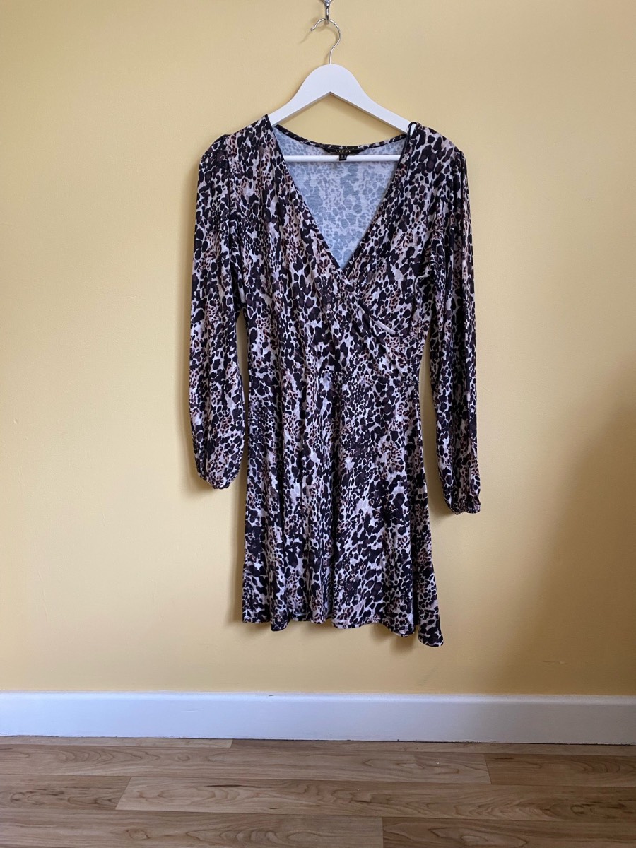 Lipsy size 12 leopard print dress