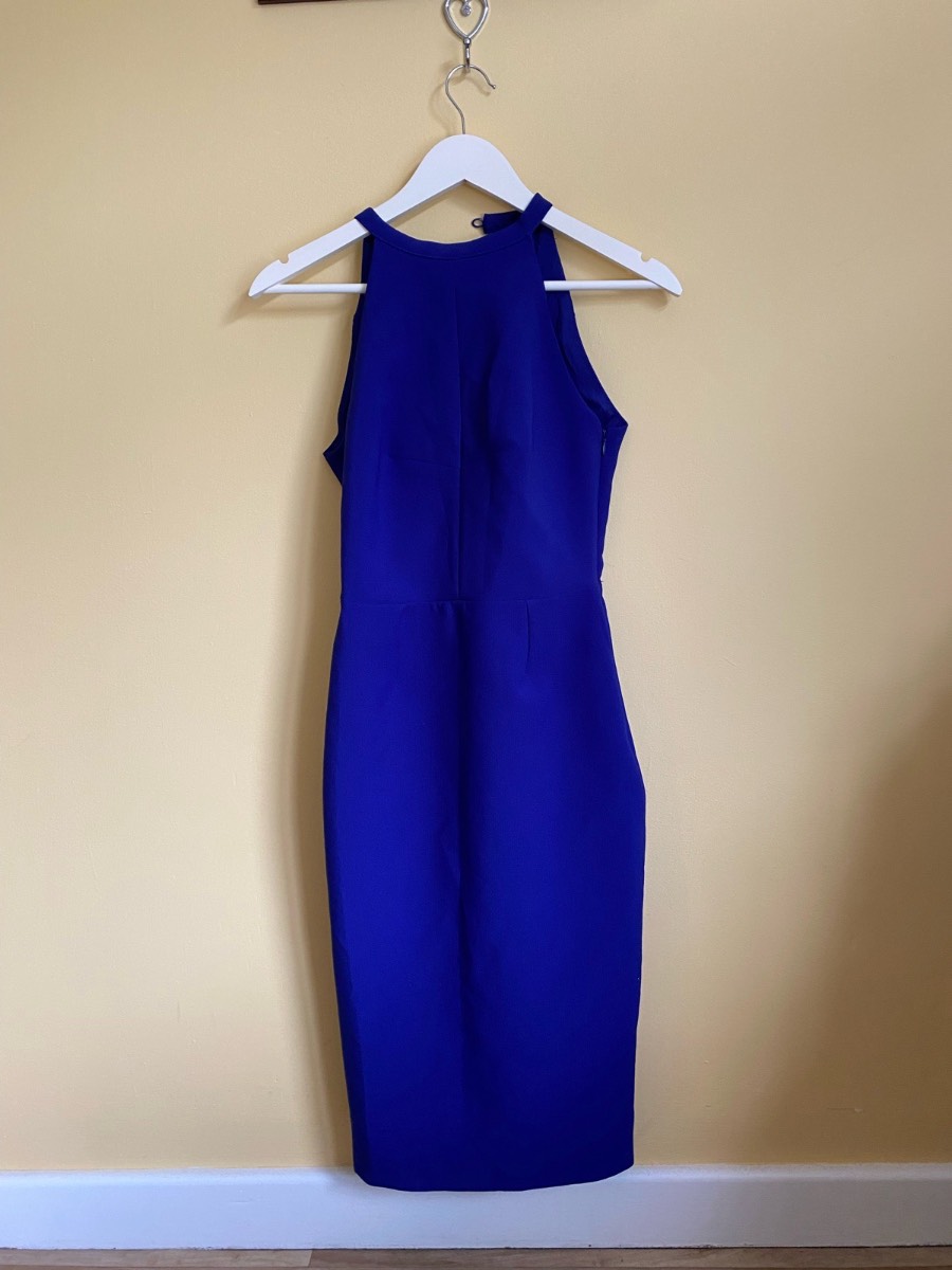 River Island Size 8 Cobalt Blue Halterneck Dress