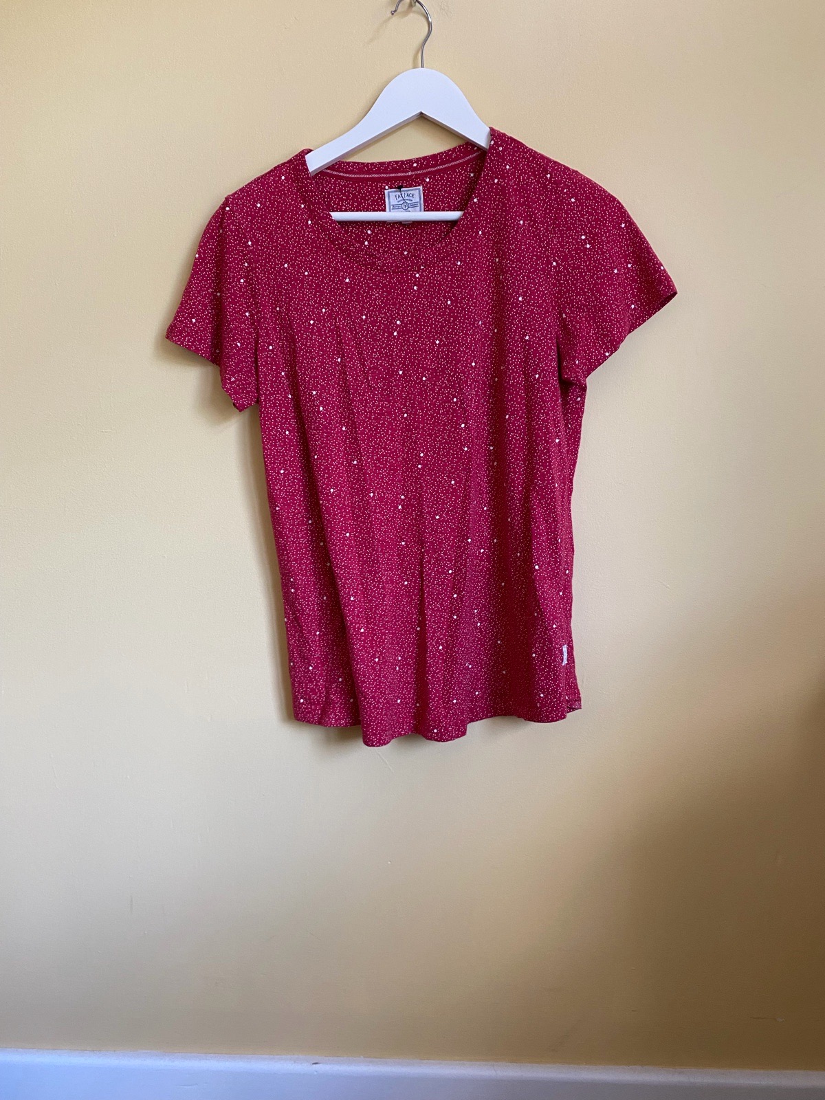 FatFace Red Spotty Polka Dot Cotton T-Shirt - Size 10