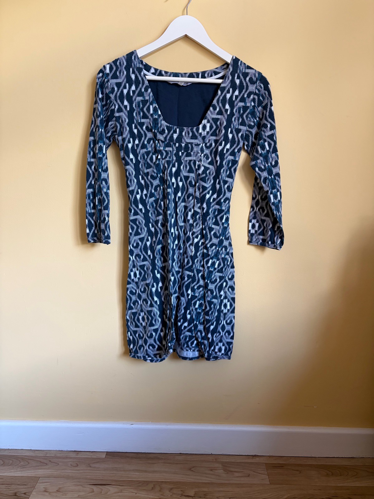 FatFace Geometric Ikat Print Cotton Tunic Dress - Size 8