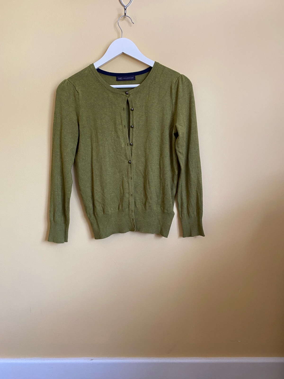 M&S Collection Olive Green Cardigan - Size 10