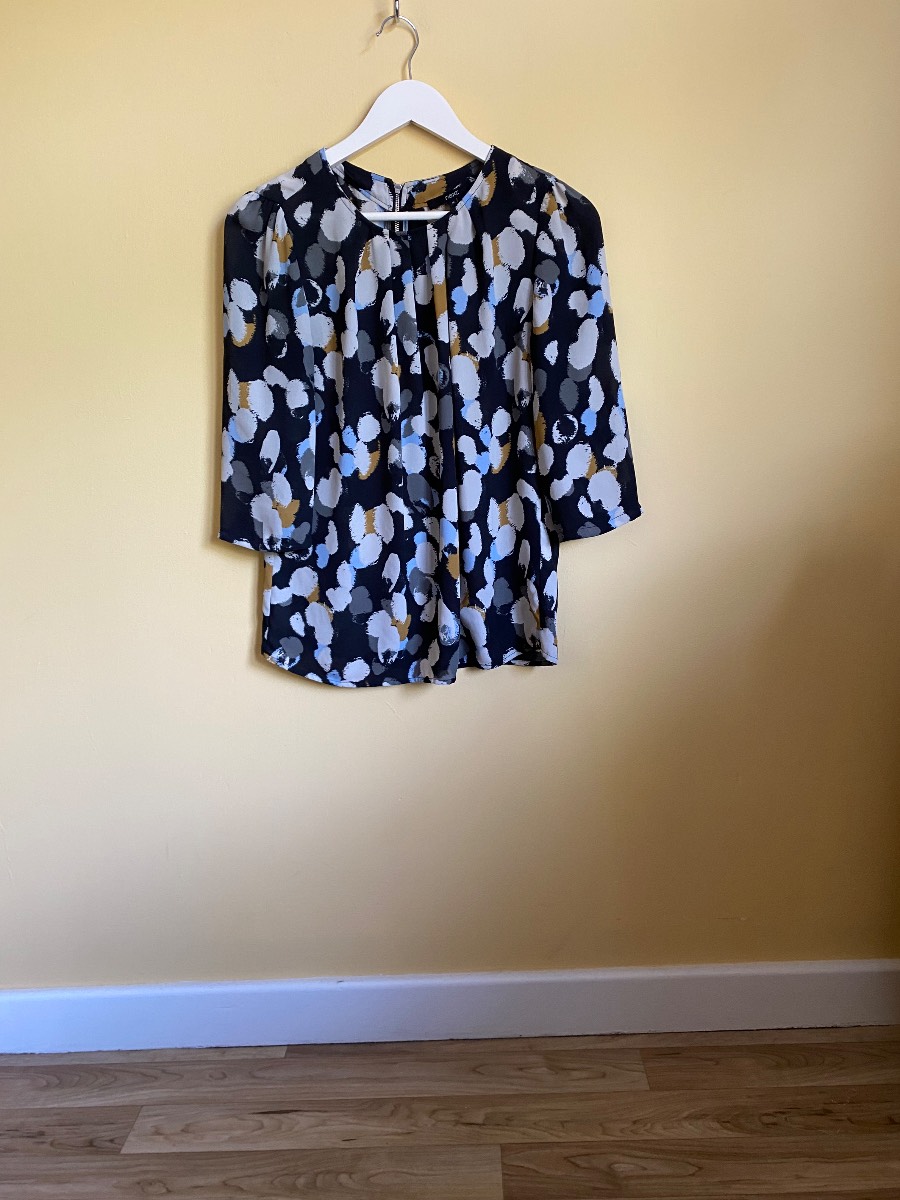 Next Abstract Print 3/4 Sleeve Blouse - UK 16
