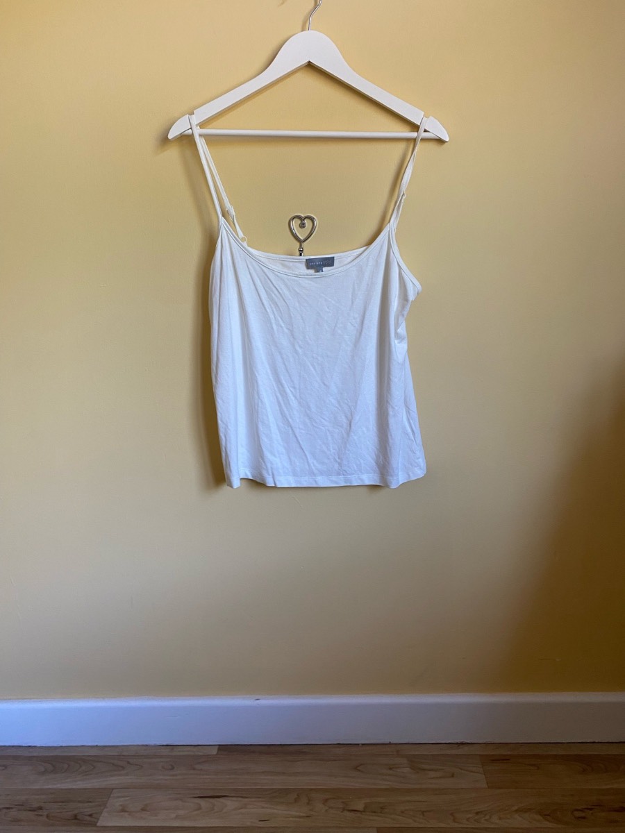 Per Una Cream Viscose Stretch Cami Top (Size 16)