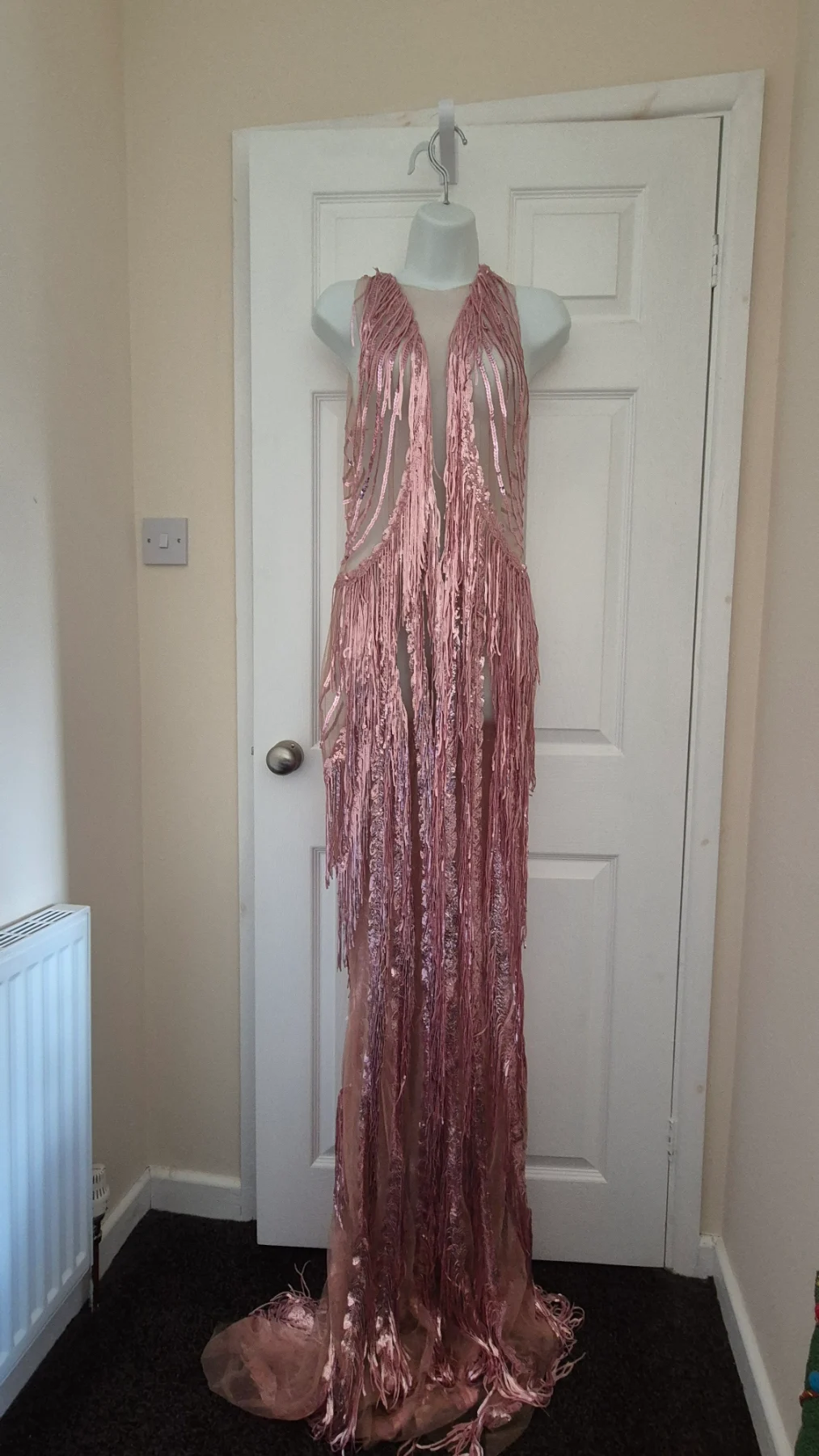 Rose Tassel Dress. Cocktail Dress. Fancy Dress Outfit. Size L. Check Measurements In Description