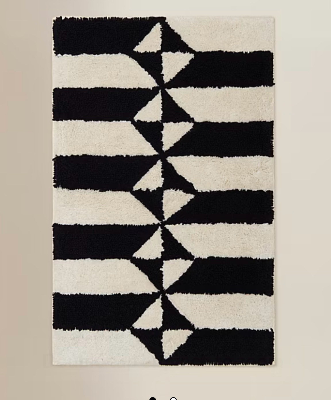 Monochrome Diamond Geometric Cotton Bath Mat
