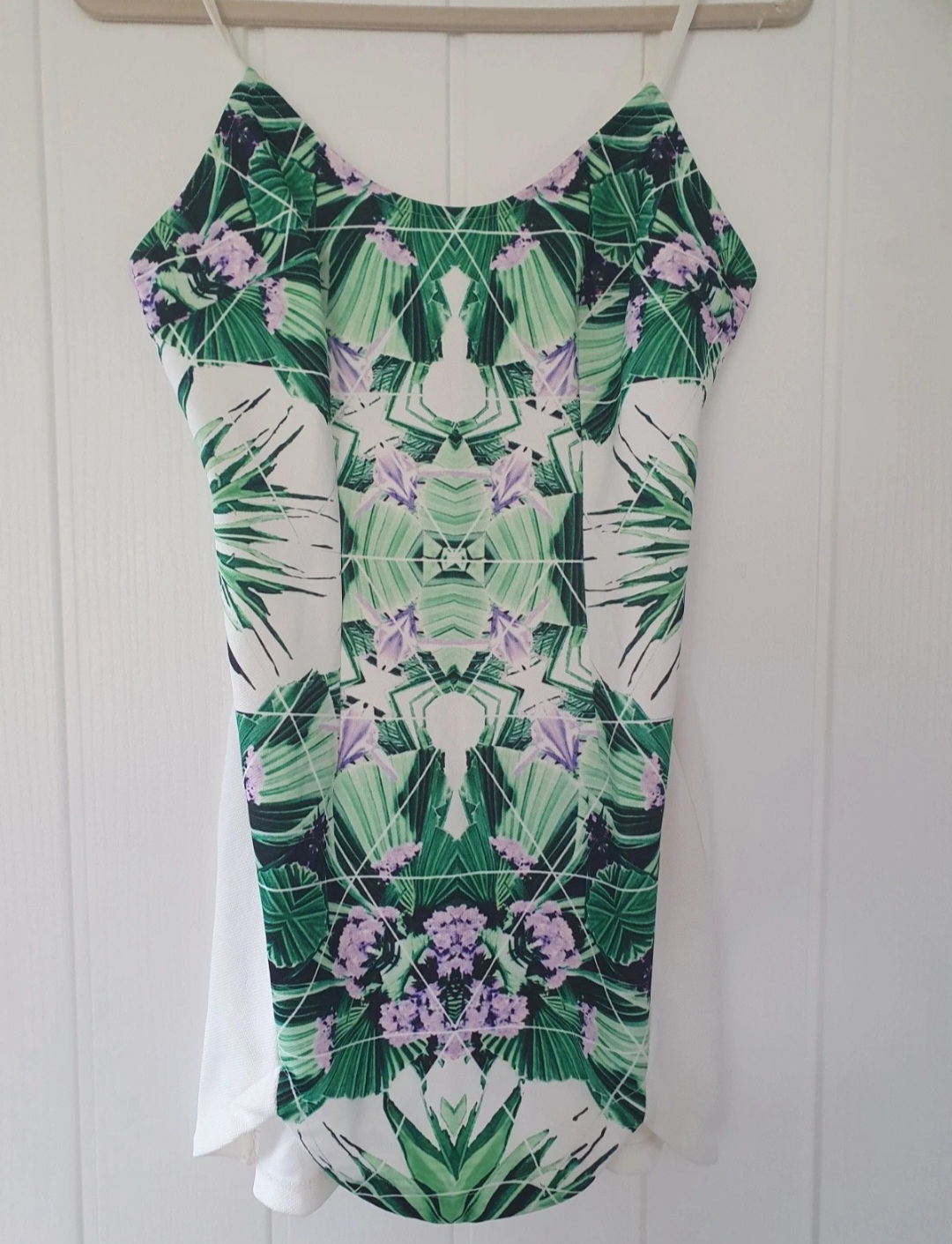 Blossom Tropical Print Strappy Bodycon Dress – Size 12 – New With Tags