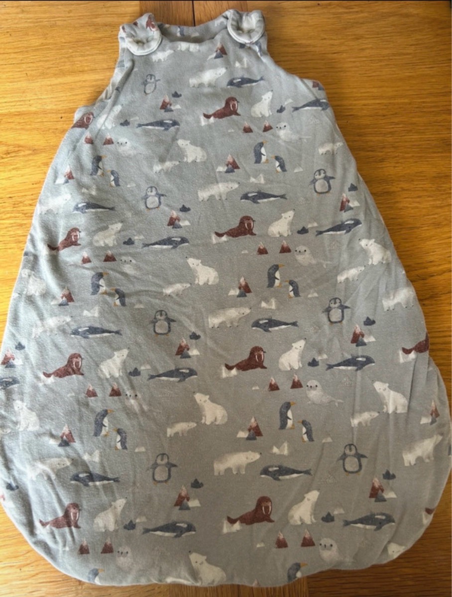 0-6 month 2.5 tog cute seal, whale and polar bear sleeping bag