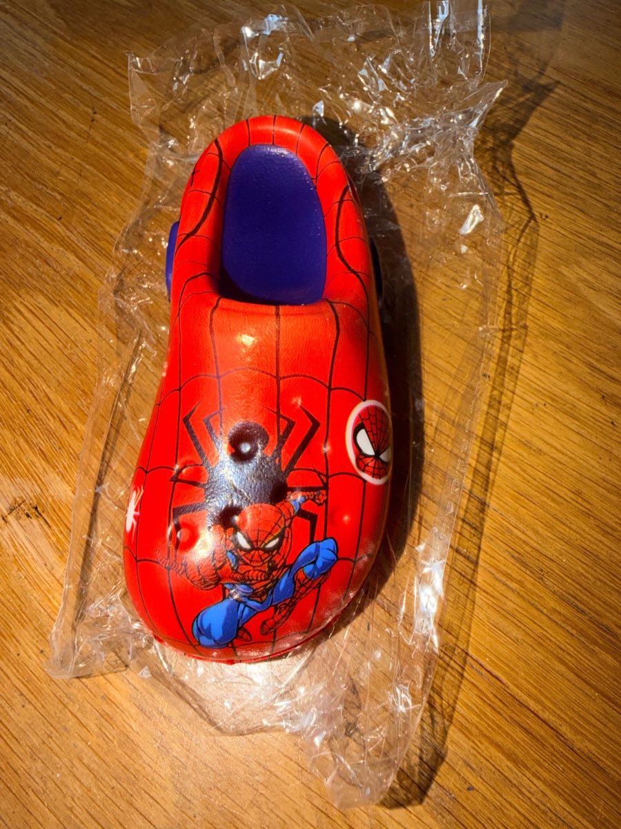 Brand new- Spider-Man squishy croc fidget toy