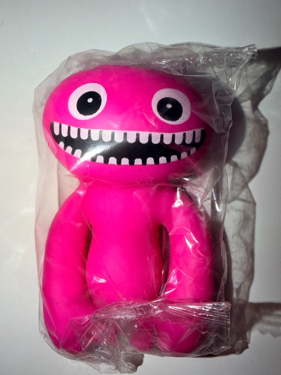 Brand new- pink squishy alien fidget toy