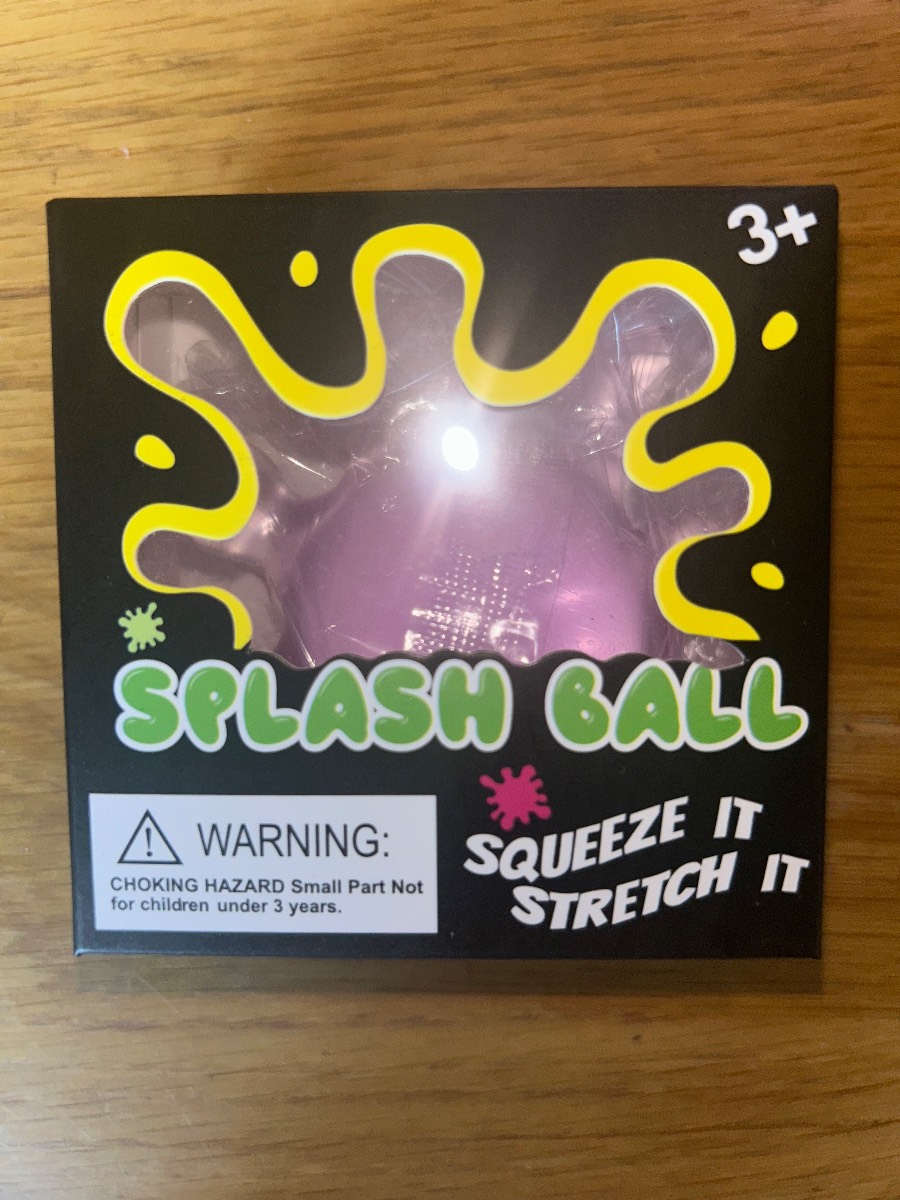 Brand new- light pinky/purple jelly splash ball fidget toy